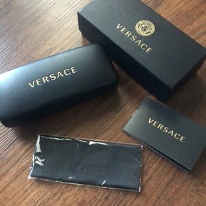 Versace glasses case, box, and cleaning cloth